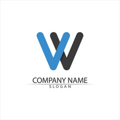 W Letter Logo Template