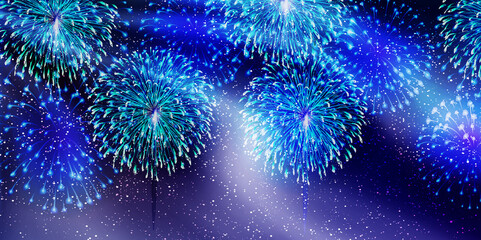 Fototapeta premium 花火 夏 祭り 背景 