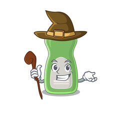 sneaky witch dishwashing liquid cartoon character design