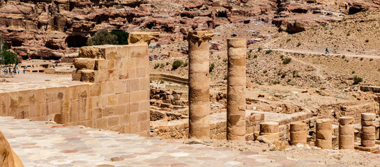 It's Great temple complex in Petra (Rose City), Jordan. The city of Petra was lost for over 1000...