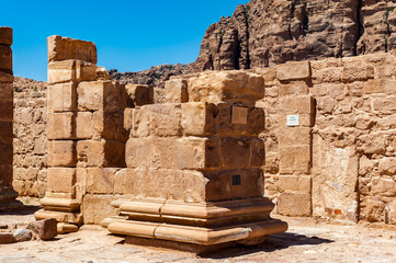 It's Great temple complex in Petra (Rose City), Jordan. The city of Petra was lost for over 1000...