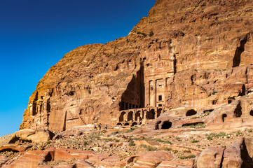 It's Rock cut architecture in Petra. The city of Petra was lost for over 1000 years. Now one of the...
