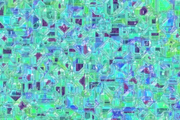 Fototapeta premium modern computer crystal pattern computer art backdrop illustration