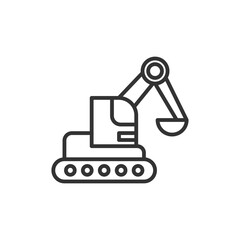 Excavator icon. Vector Illustration