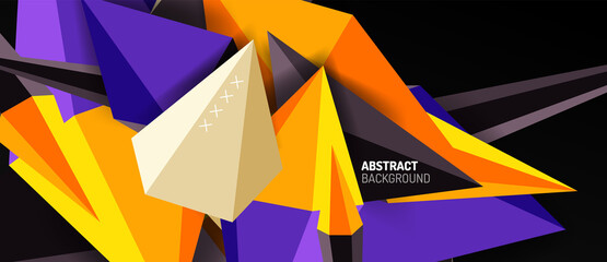 Trendy simple triangle abstract background, dynamic motion concept. Vector Illustration For Wallpaper, Banner, Background, Card, Book Illustration, landing page