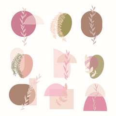 Geometric shape and Leaf set