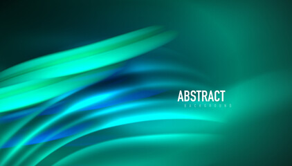 Creative fluid wave lines abstract background. Trendy abstract layout template for business or technology presentation, internet poster or web brochure cover, wallpaper
