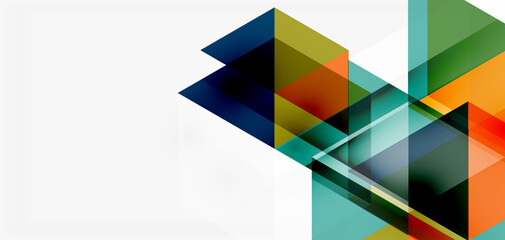 Geometric abstract background, mosaic triangle and hexagon shapes. Trendy abstract layout template for business or technology presentation, internet poster or web brochure cover, wallpaper