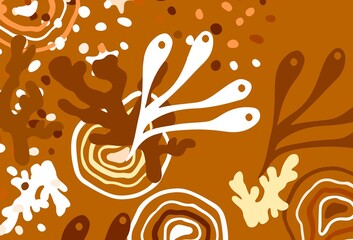 Light Orange vector pattern with random forms.