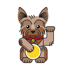 Lucky yorkshire terrier icon