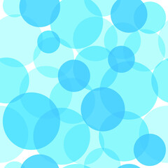 Abstract seamless pattern. Blue circles on white background geometric design. Vector illustration.