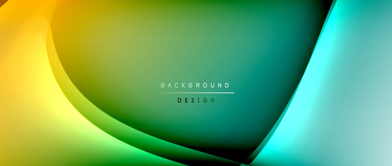 Fluid gradient waves with shadow lines and glowing light effect, modern flowing motion abstract background for cover, placards, poster, banner or flyer