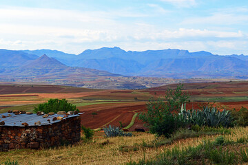 Impressionen und Eindr&uuml;cke von der Landschaft in Lesotho, Afrika