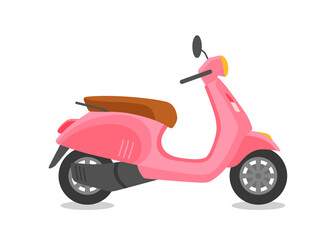 Cute cartoon moped
