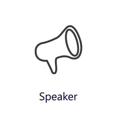 Speaker icon. Vector illustration. Flat icon