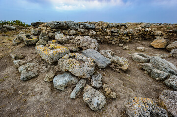 It's Excavated ruins of the Royal palace of Ugarit, Syria