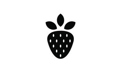 strawberry fruits simple icon design
