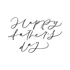 HOLIDAY HAND LETTERING. HAPPY FATHER'S DAY. VECTOR HAND LETTERING GREETING TYPOGRAPHY