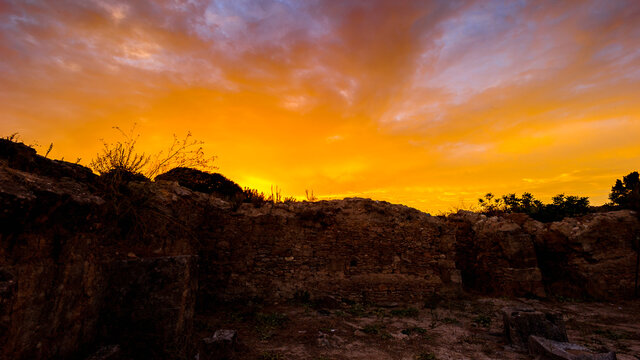 Sunset in Ugarit, Syria