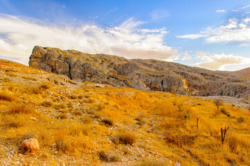 Landscape of the rock in Syria