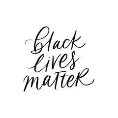 VECTOR MOTIVATIONAL TYPOGRAPHY PHRASE. BLACK LIVES MATTER