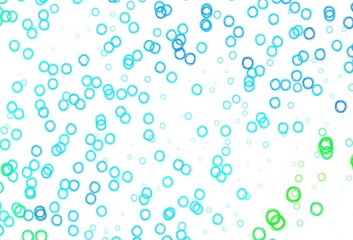 Fototapeta na wymiar Light Blue, Green vector background with spots.