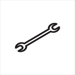 wrench tool line icon vector