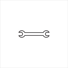 wrench tool line icon vector