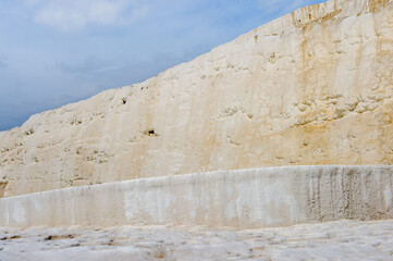 It's Natural travertine terraces and pools in Pamukkale ,Turkey