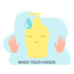 Wash your hands concept made in vector