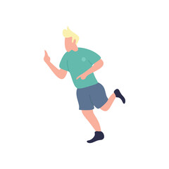 Football soccer player celebrating after score a goal flat illustration vector