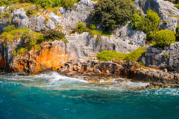 It's Remains of the ancient Lycian city on the Kekova island, Tu