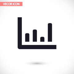 Obraz premium Chart vector icon , lorem ipsum Flat design