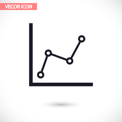 Chart vector icon , lorem ipsum Flat design
