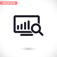 Chart vector icon , lorem ipsum Flat design