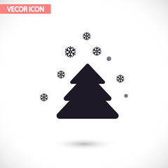 Fototapeta premium Christmas tree vector icon , lorem ipsum Flat design