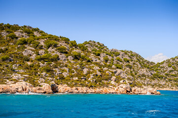 Fototapeta premium It's Mediterranean sea and the rocks