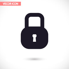 Lock vector icon , lorem ipsum Flat design