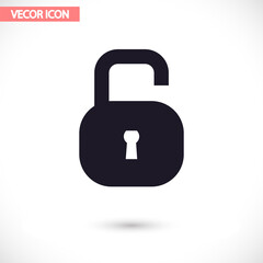 Lock vector icon , lorem ipsum Flat design