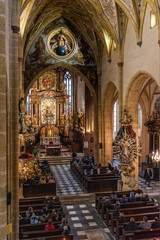Obraz premium Gothic architecture in Austria. Church and sanctuary of Maria Saal.