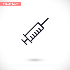 Obraz premium Syringe vector icon , lorem ipsum Flat design