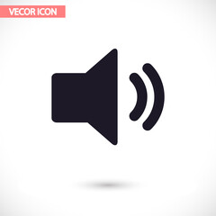 Speaker  vector icon , lorem ipsum Flat design