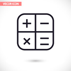 Fototapeta premium Calculator vector icon , lorem ipsum Flat design