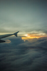 Fototapeta premium view from airplane window