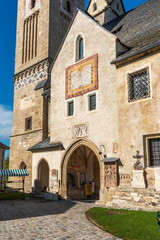 Fototapeta na wymiar Gothic architecture in Austria. Church and sanctuary of Maria Saal.
