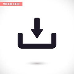 Downloading  vector icon , lorem ipsum Flat design
