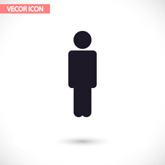 Human  vector icon , lorem ipsum Flat design