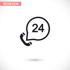 Vintage phone  vector icon  , lorem ipsum Flat design