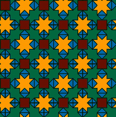 Abstract pattern in Arabian style. Seamless vector background.