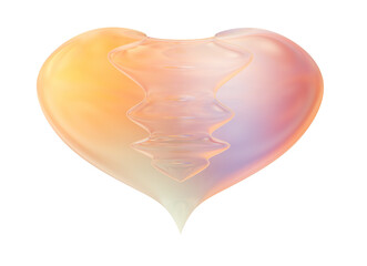 Valentine Heart Shape Love Symbol Glass Translucent